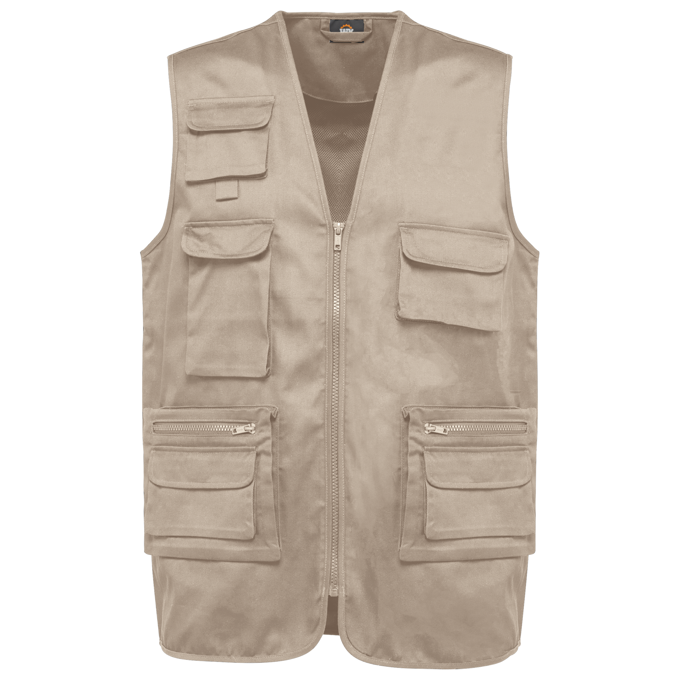 Gilet polycoton multipoches doublé en polyester - Unisexe