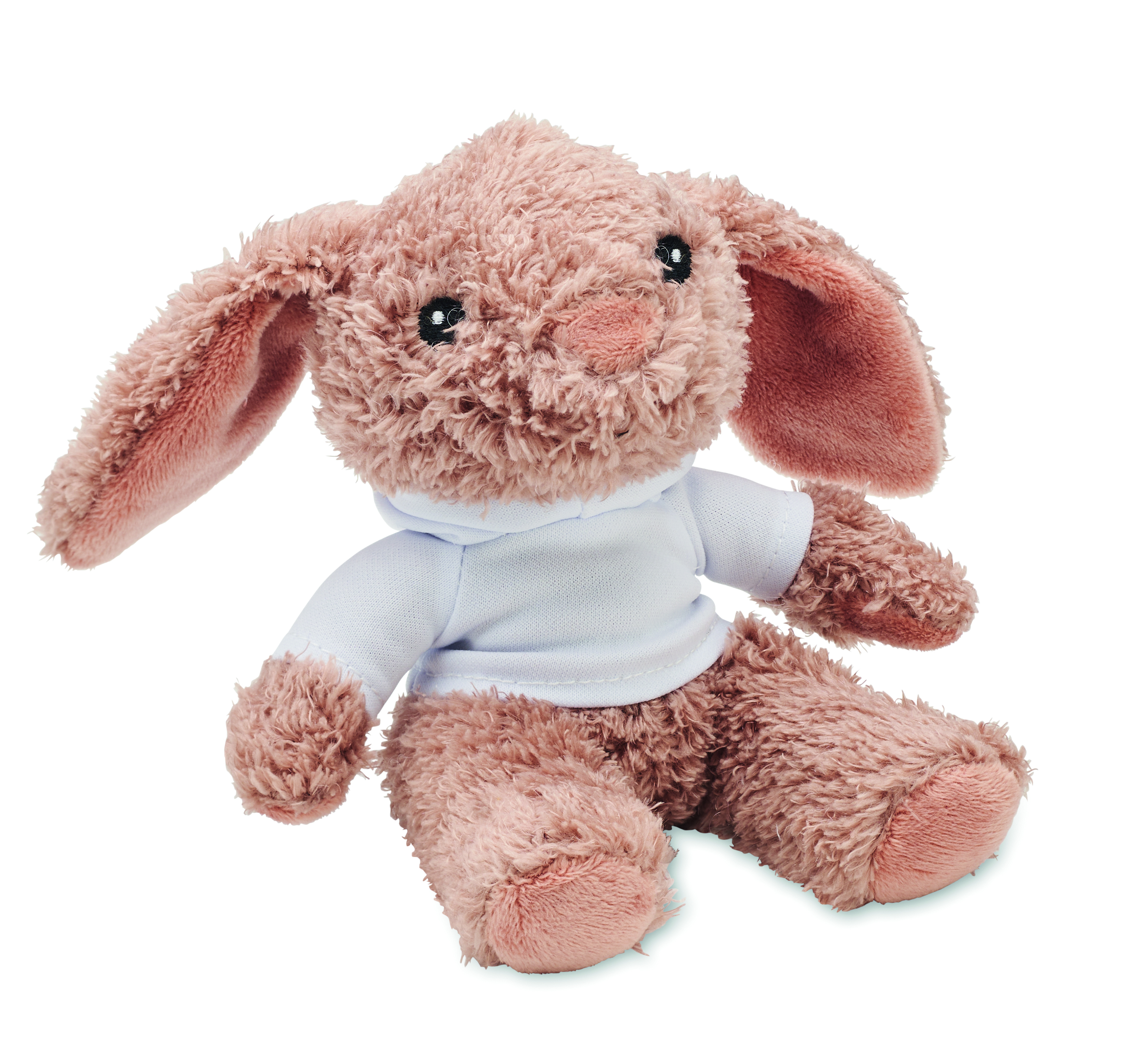 Peluche lapin à capuche