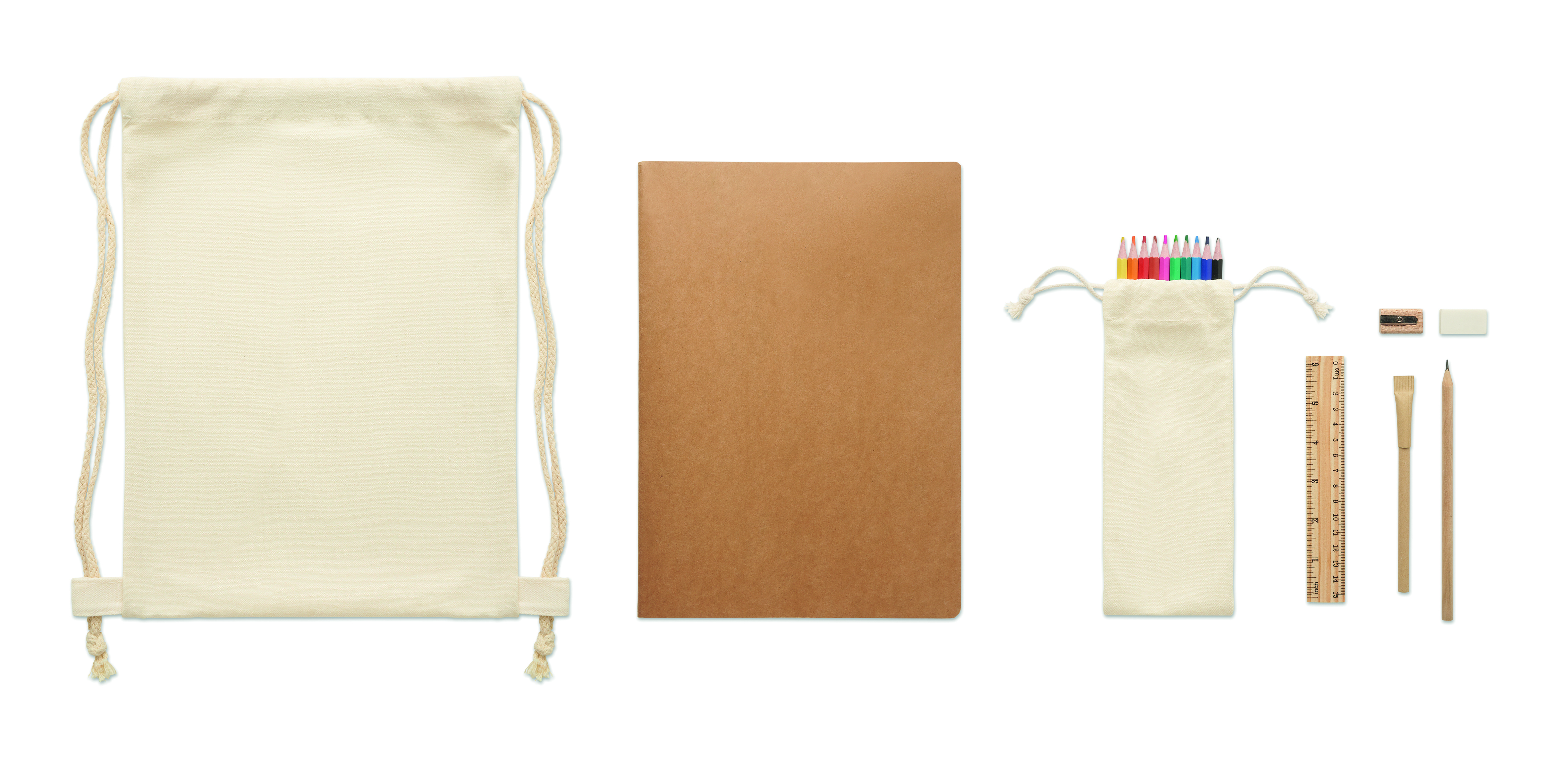 Set de dessin enfant en sac coton