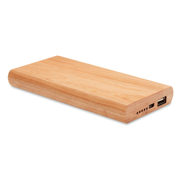 Batterie externe 4 000 mAh en bambou