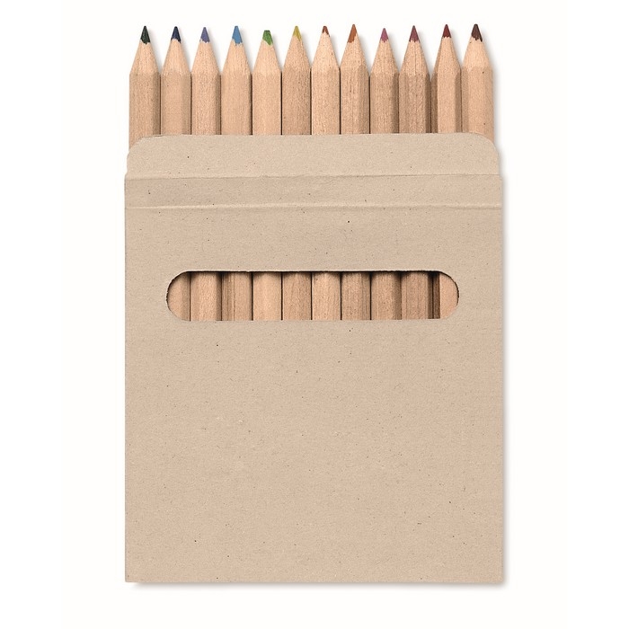 Crayons de couleur en étui fenêtre (lot de 12)