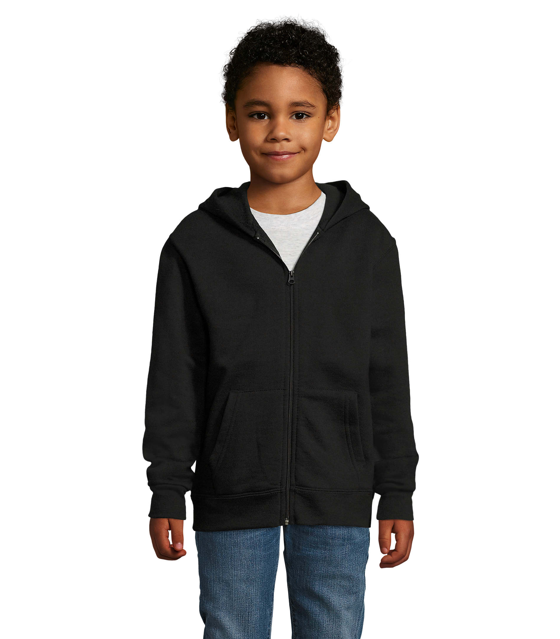 Sweat-shirt zippé Stone en polycoton - Enfant
