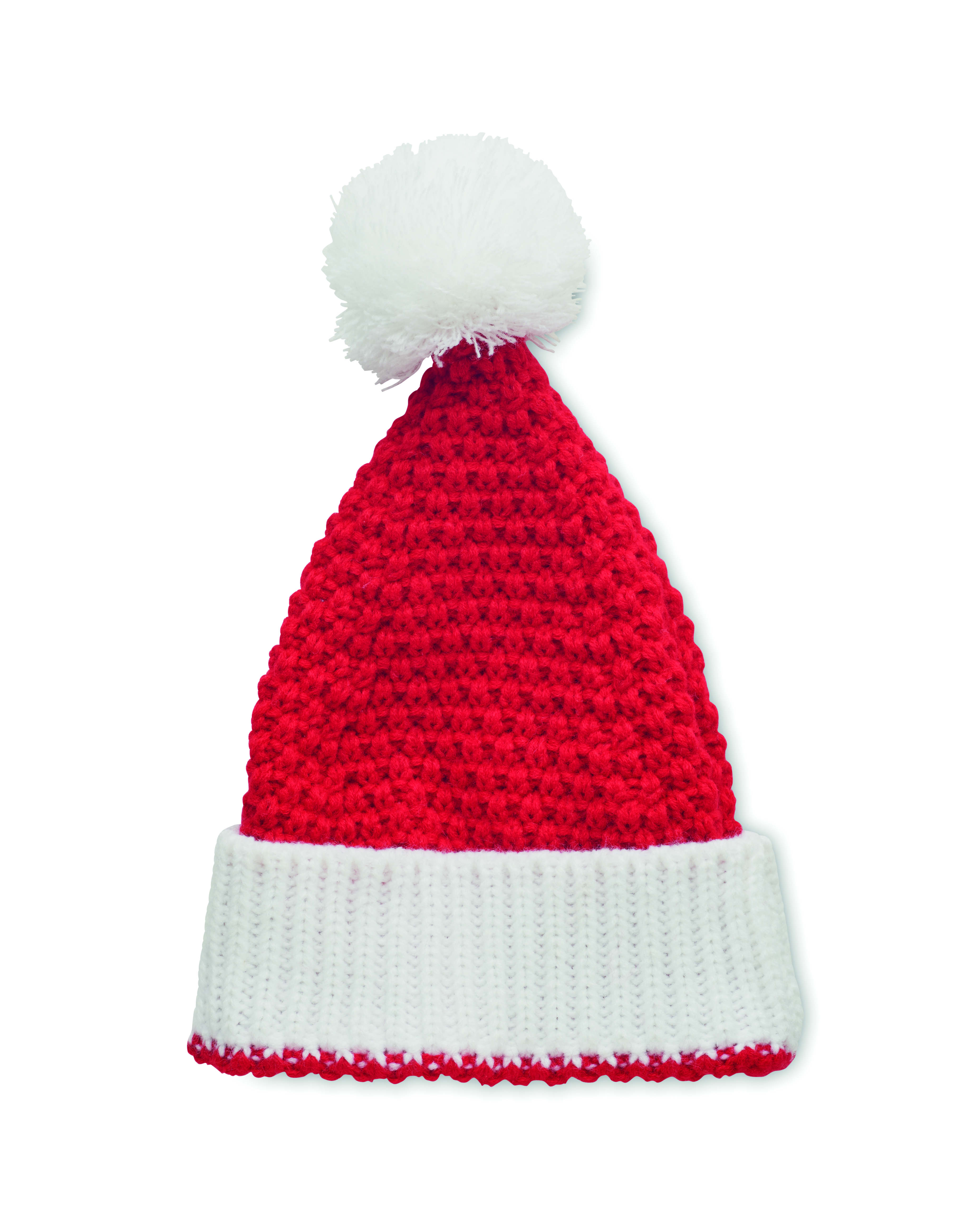 Bonnet de Noël tricoté en acrylique - Unisexe