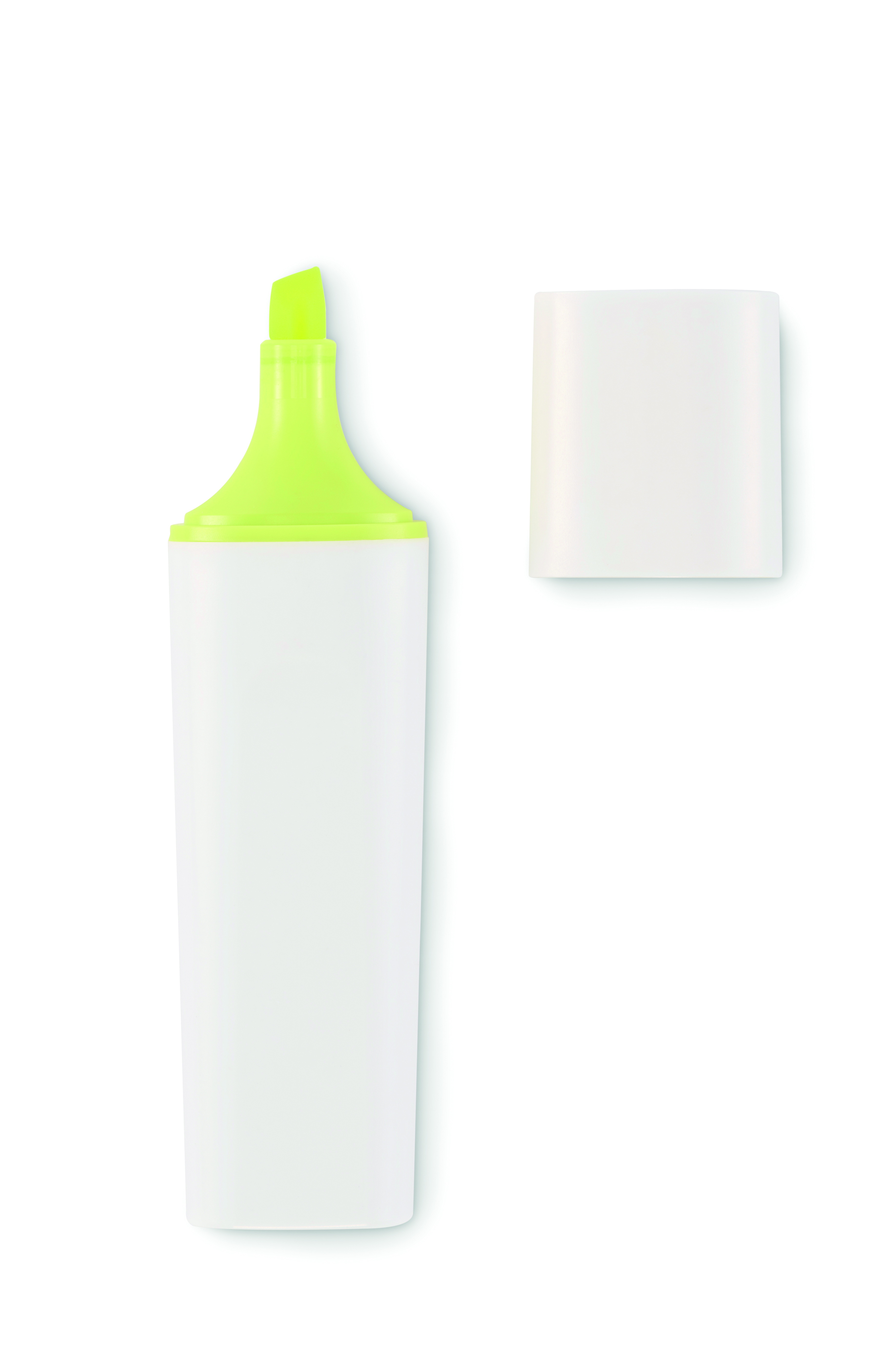 Surligneur blanc en plastique recyclé