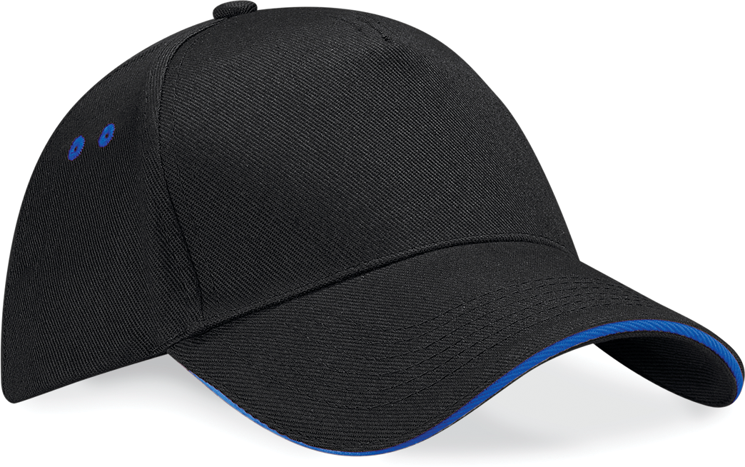 Casquette homme Ultimate à 5 panneaux sandwich contrasté en coton