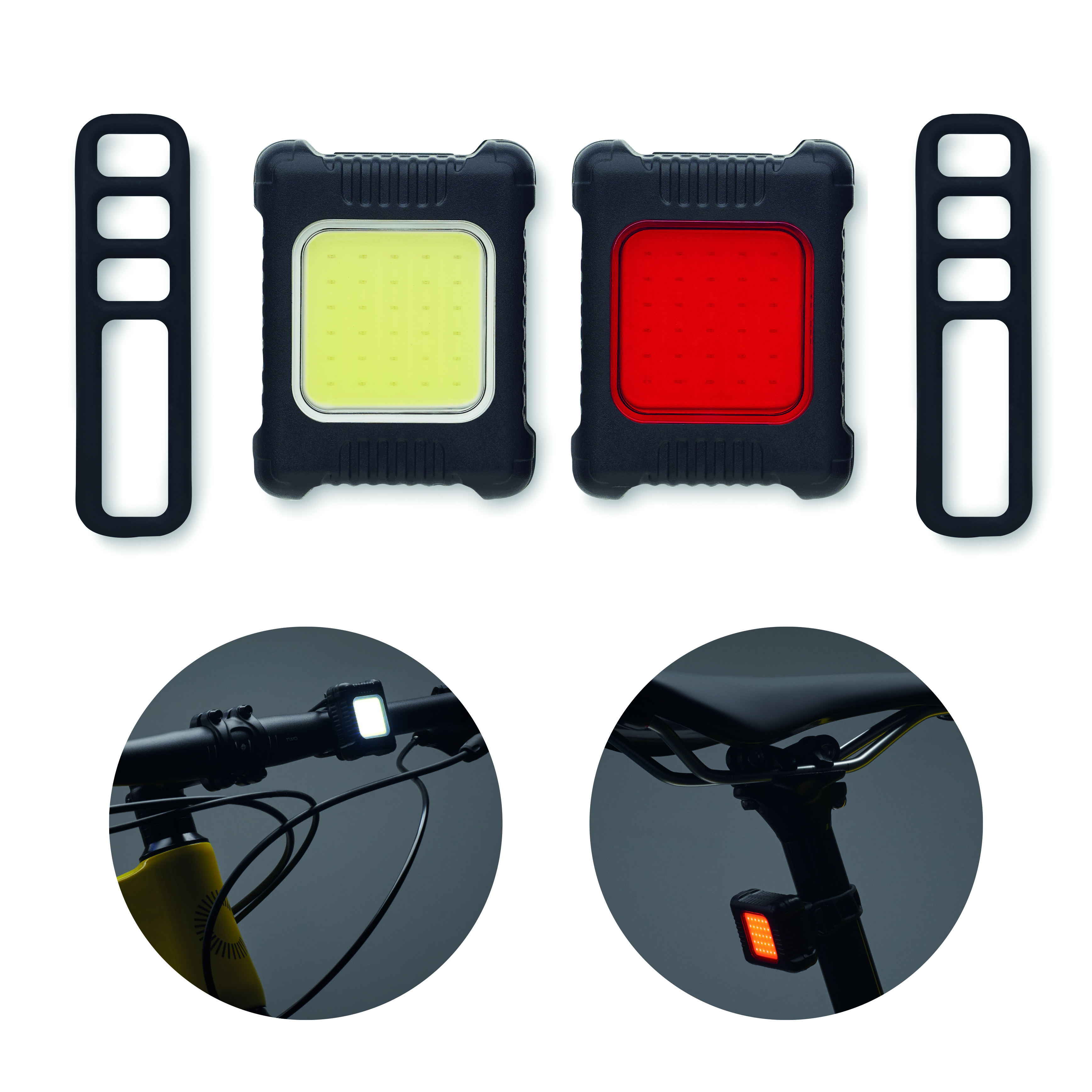 Kit d'éclairage vélo COB rechargeable