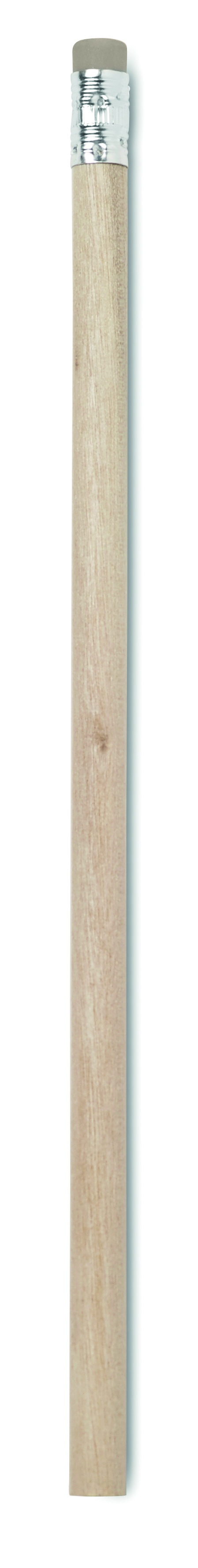 Crayon à papier naturel avec gomme en bois