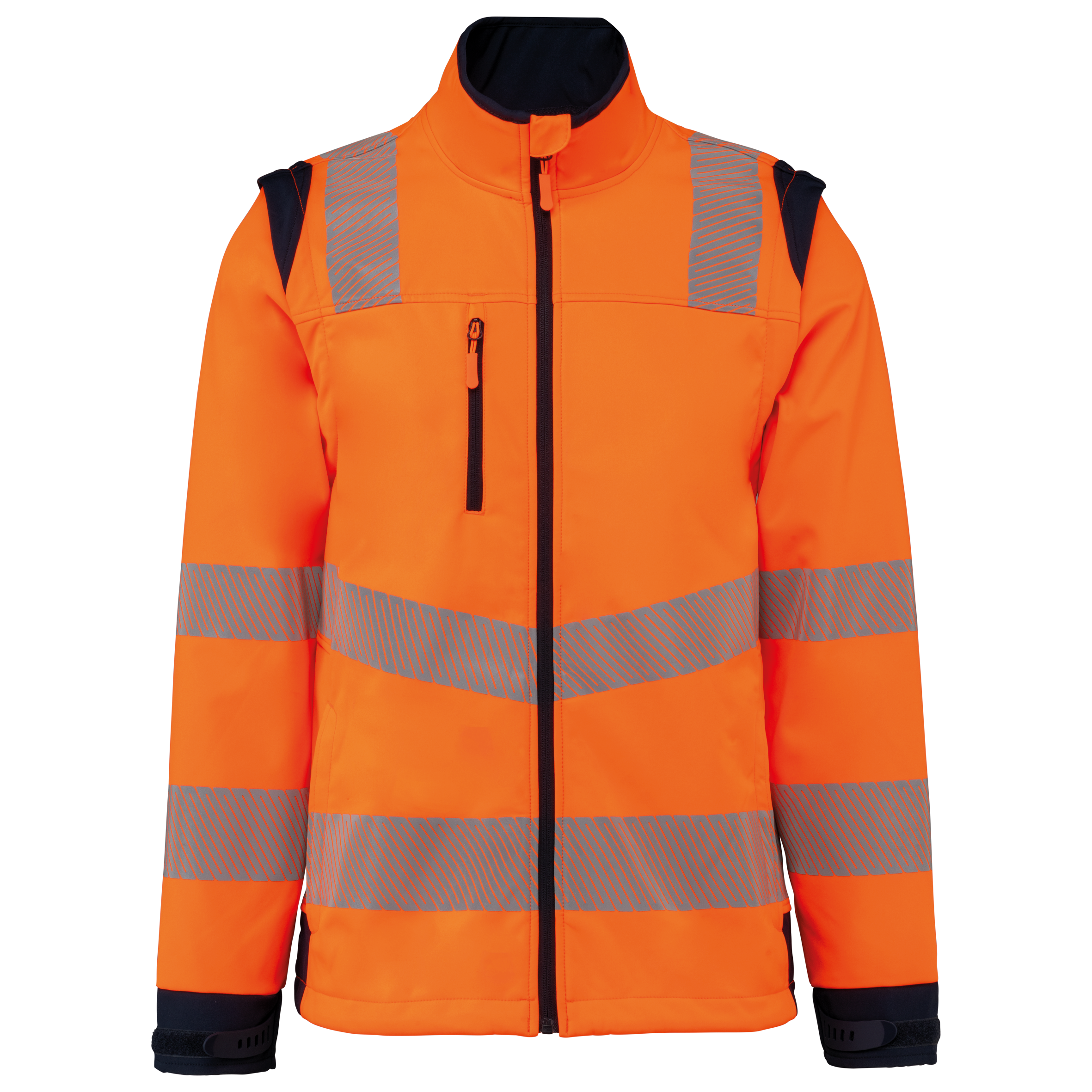 Veste softshell de sécurité recyclée avec manches détachables unisexe