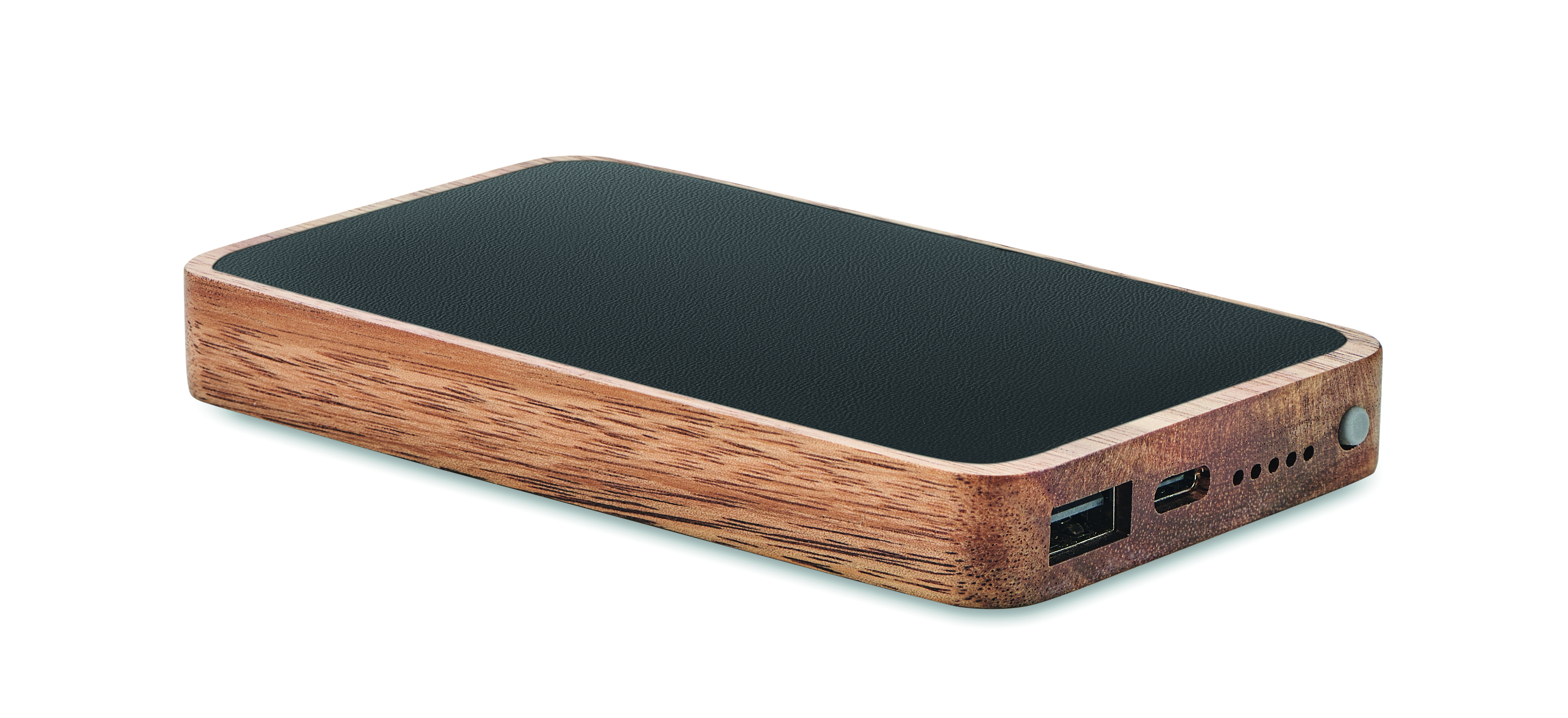 Batterie externe sans fil 4 000 mAh en bois d'acacia
