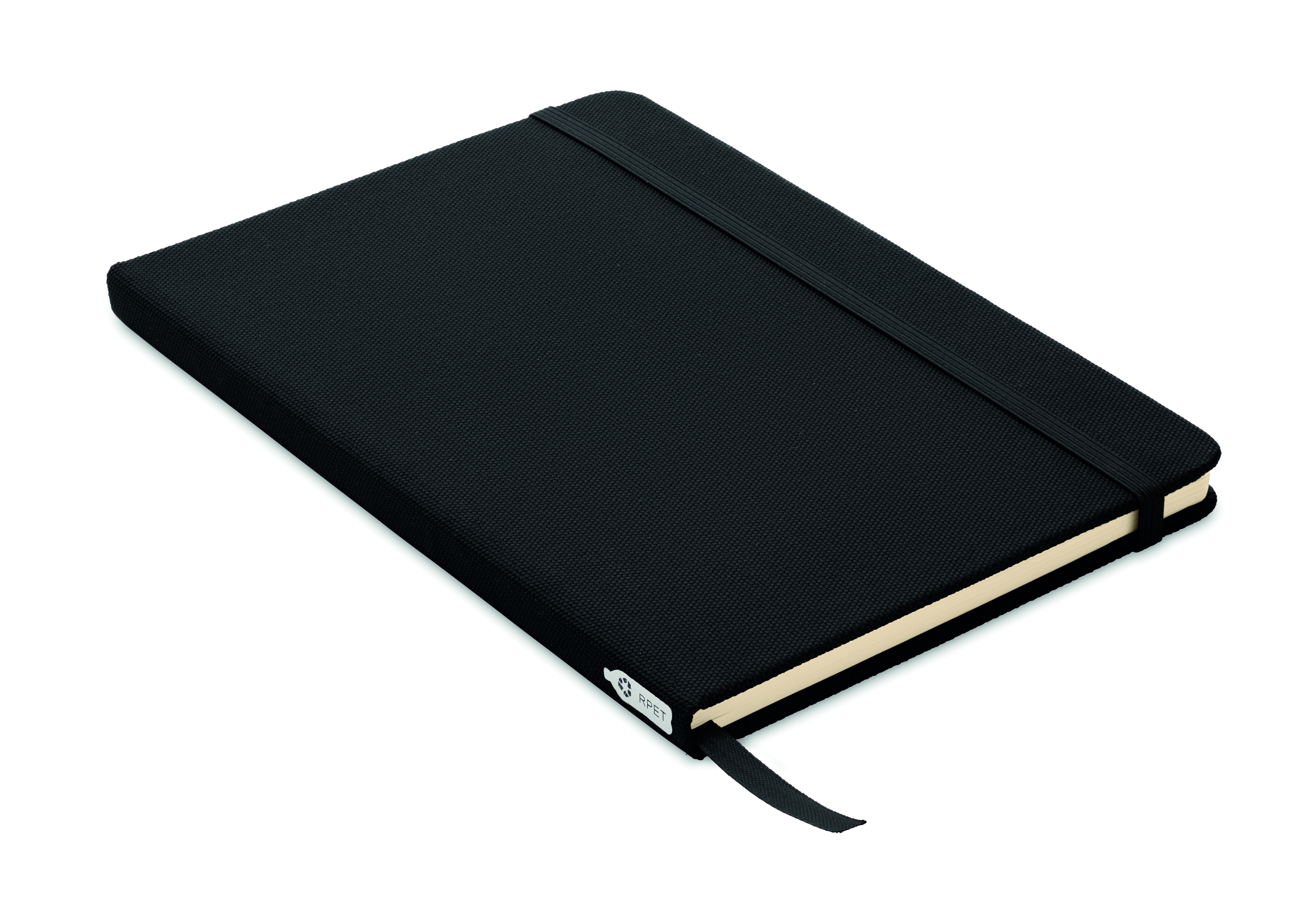 Carnet A5 rigide en polyester recyclé 600D