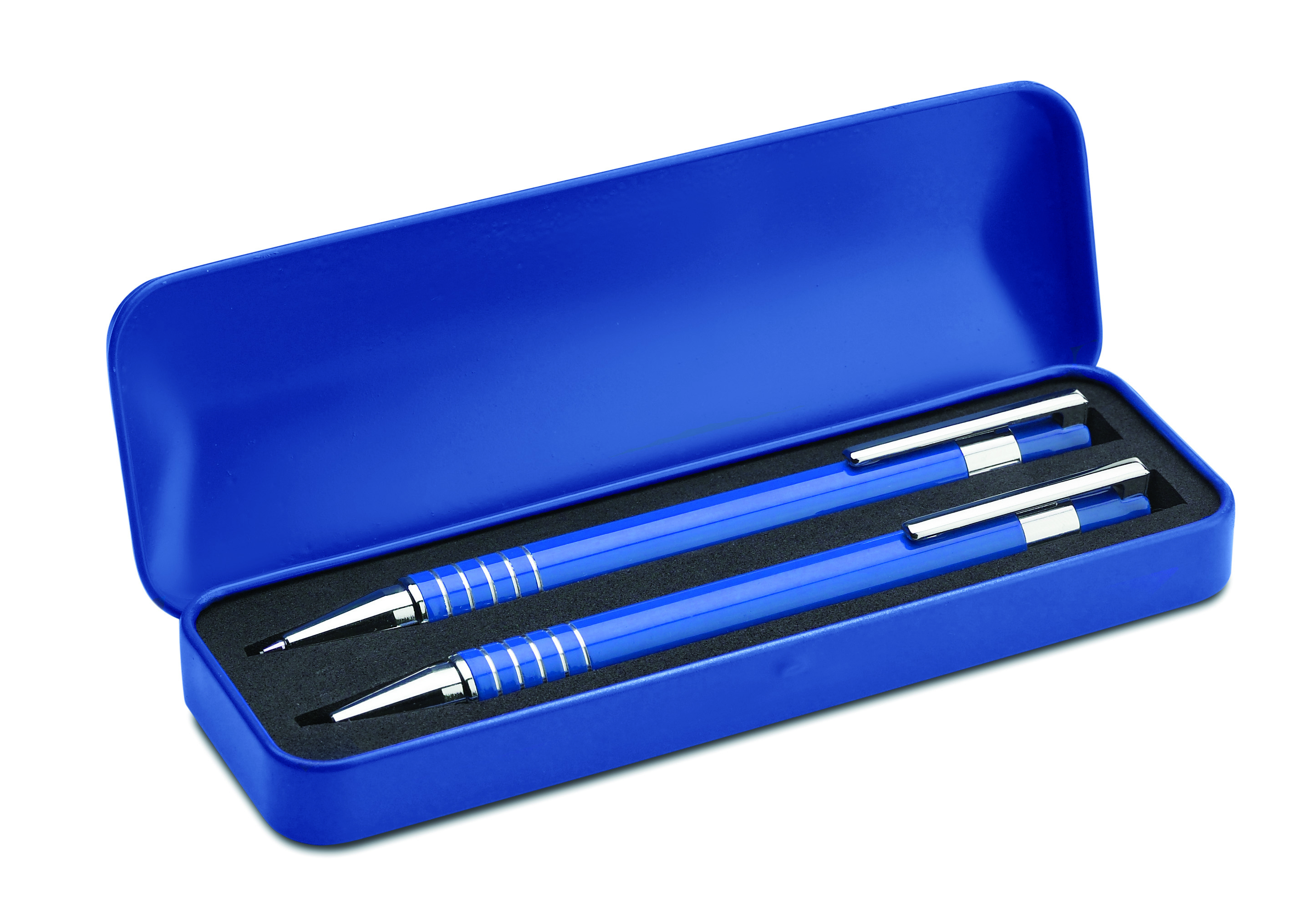 Set stylo à bille et portemine en aluminium