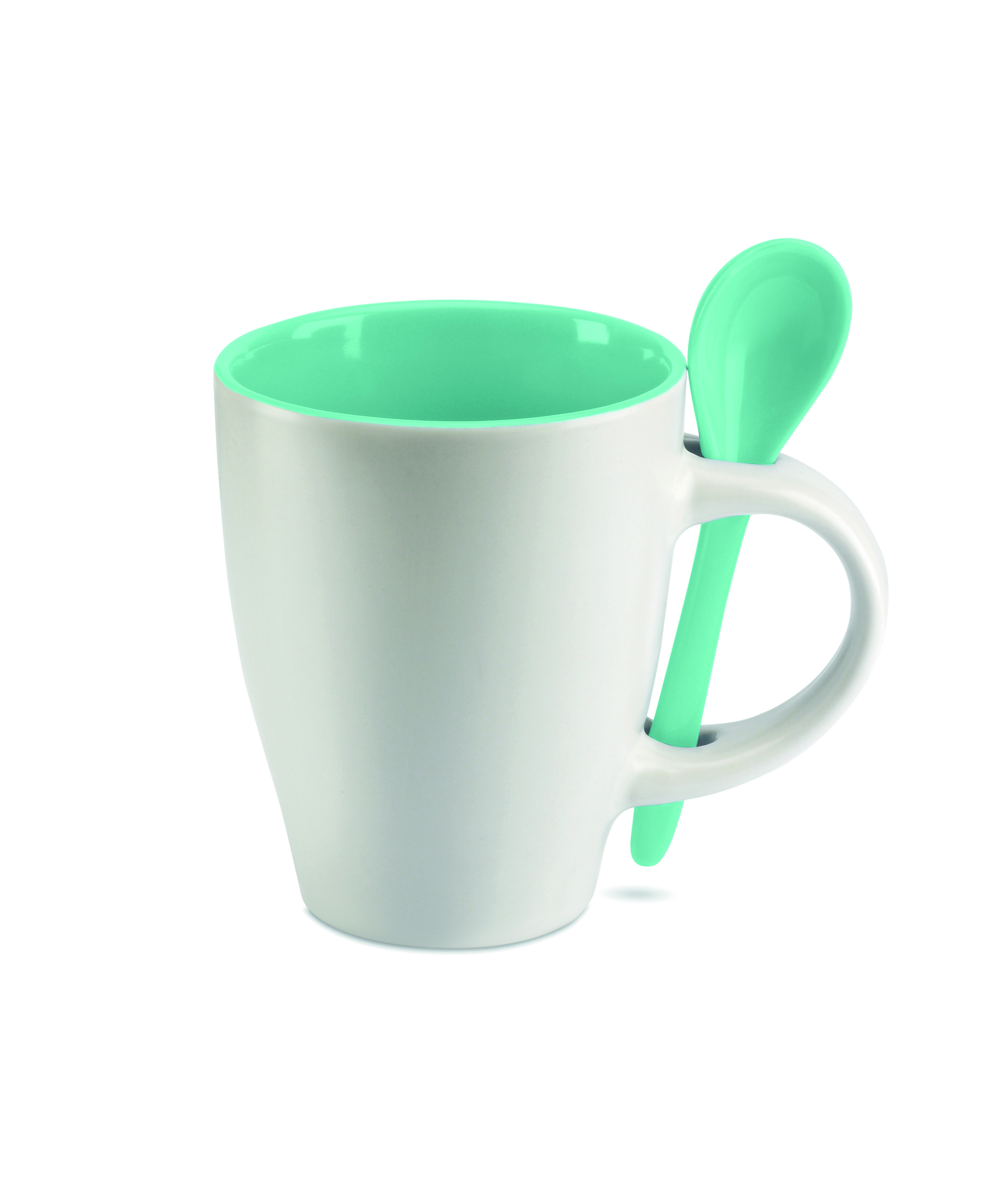 Mug 250 ml bicolore avec cuillère en céramique
