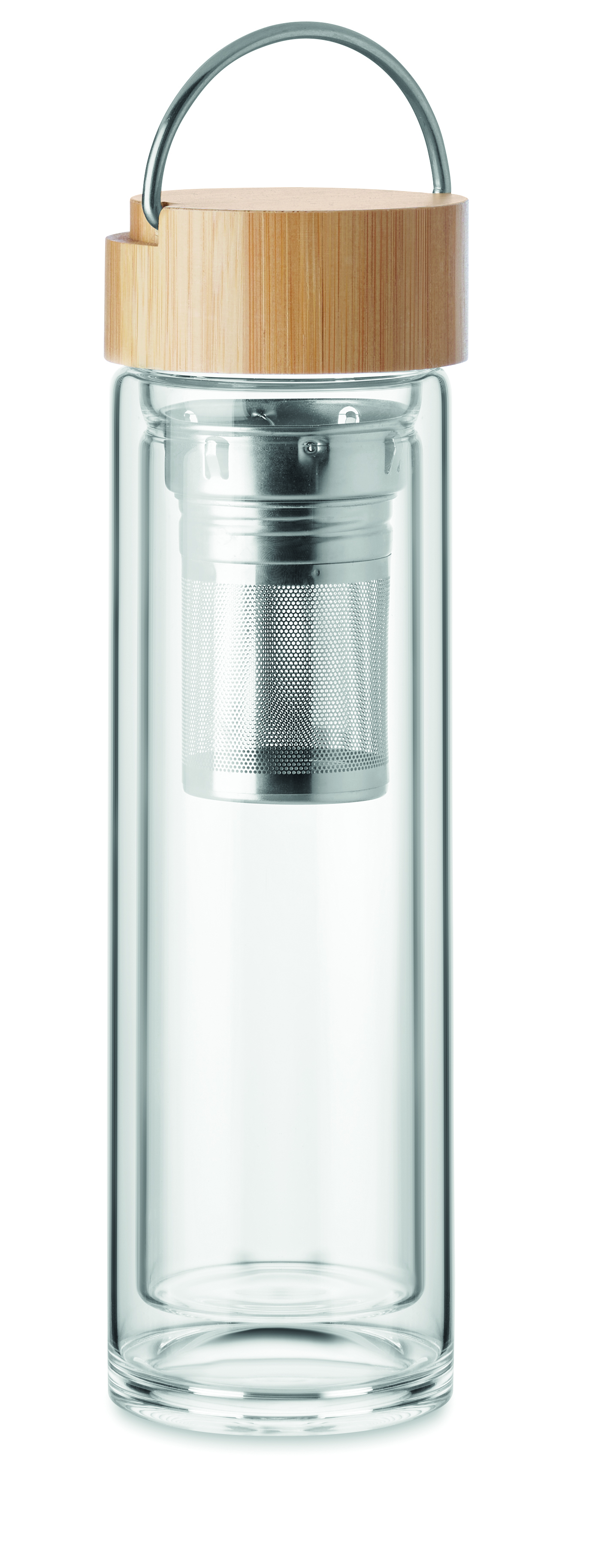 Bouteille infuseur 400 ml double paroi en verre