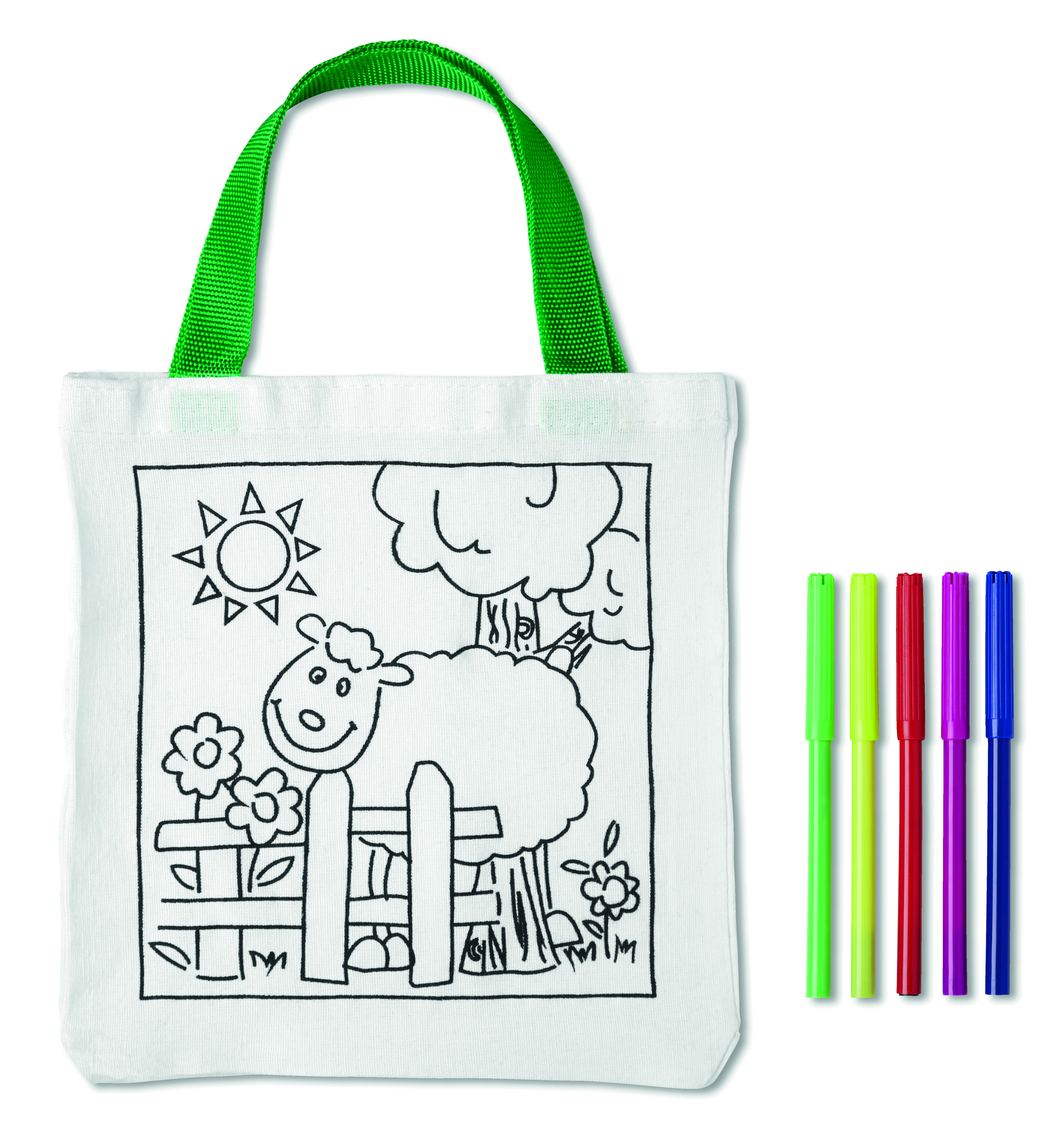 Sac shopping MO8450 à colorier en coton