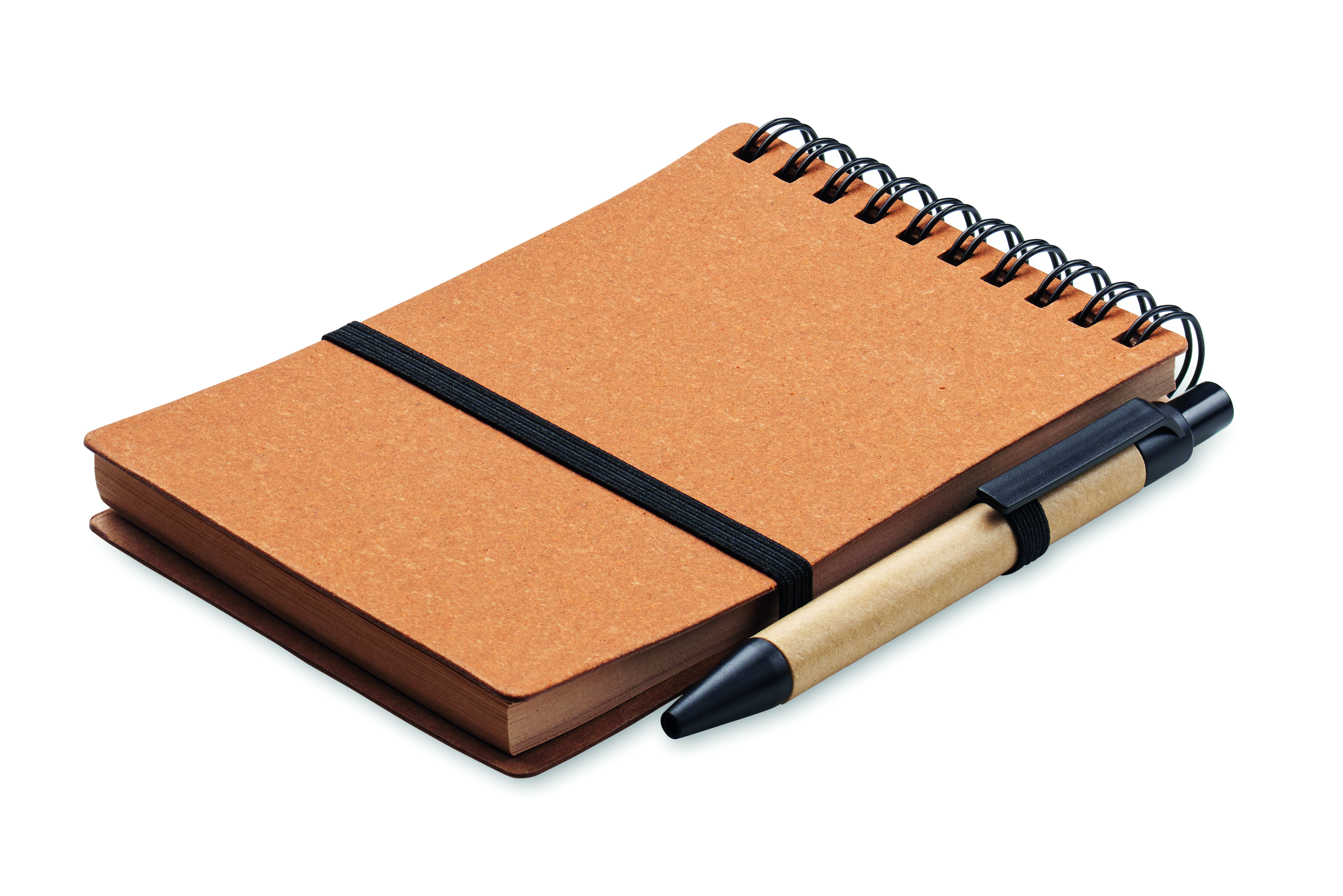 Cahier avec stylo à bille en papier recyclé