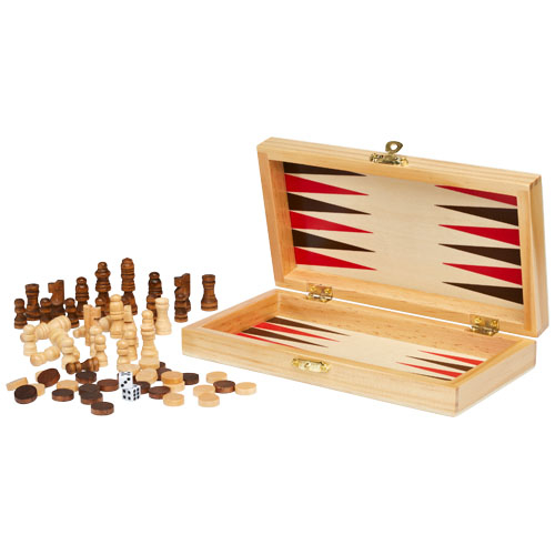 Coffret de jeux 3-en-1 Mugo en bois