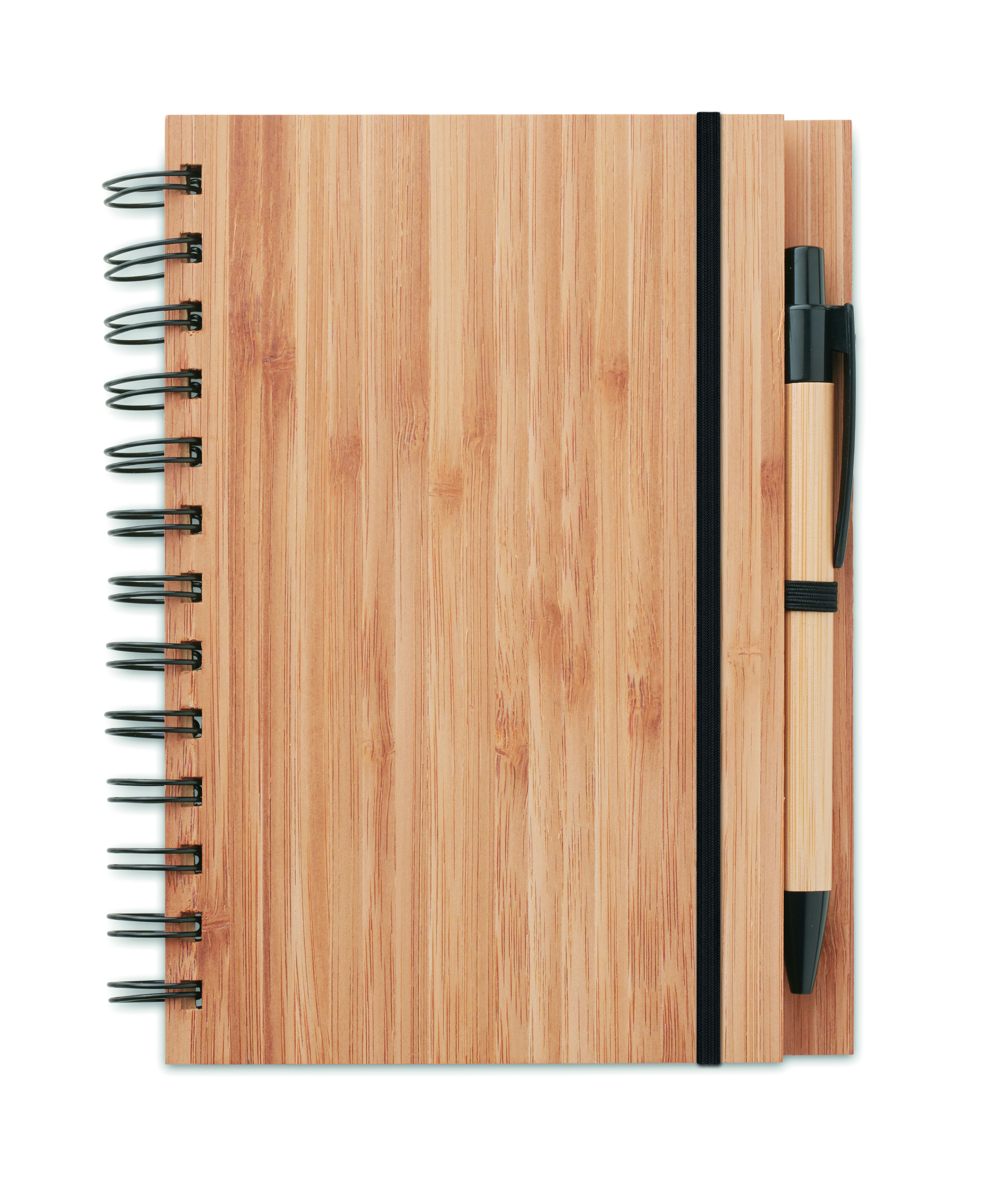 Carnet à spirale et stylo en bambou