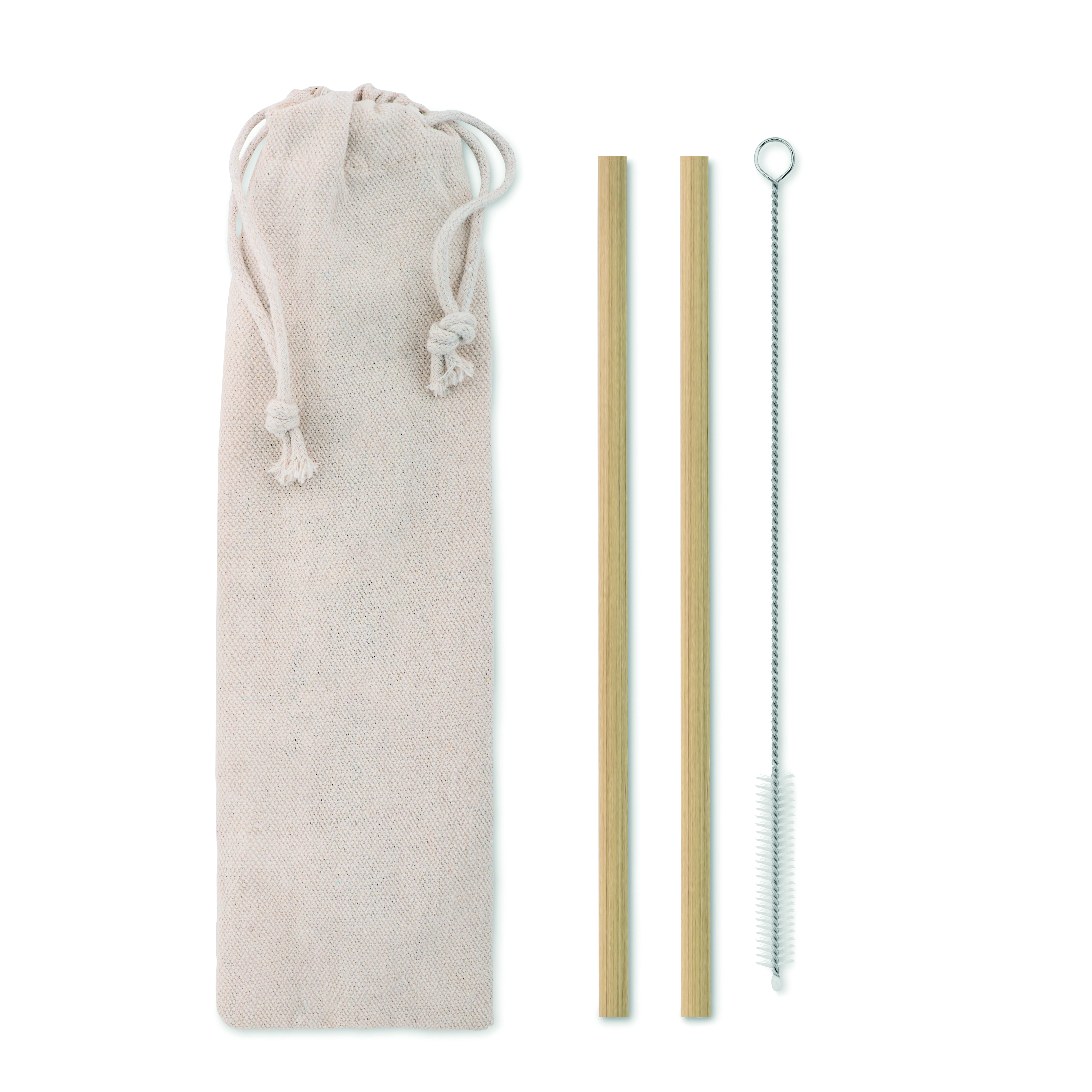 Paille réutilisable avec brosse de nettoyage en bambou