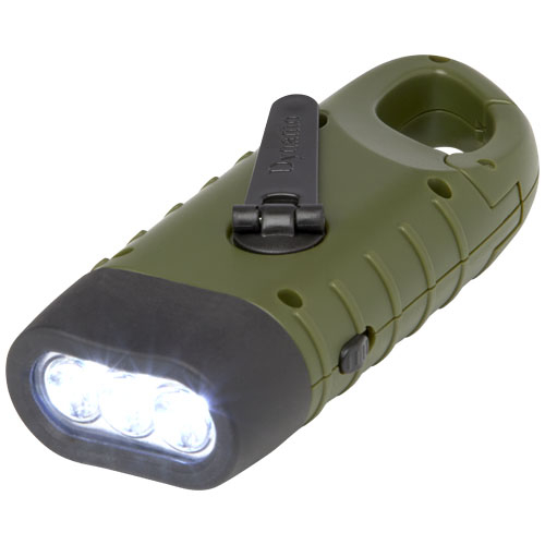 Lampe dynamo solaire Helios en plastique recyclé - STAC