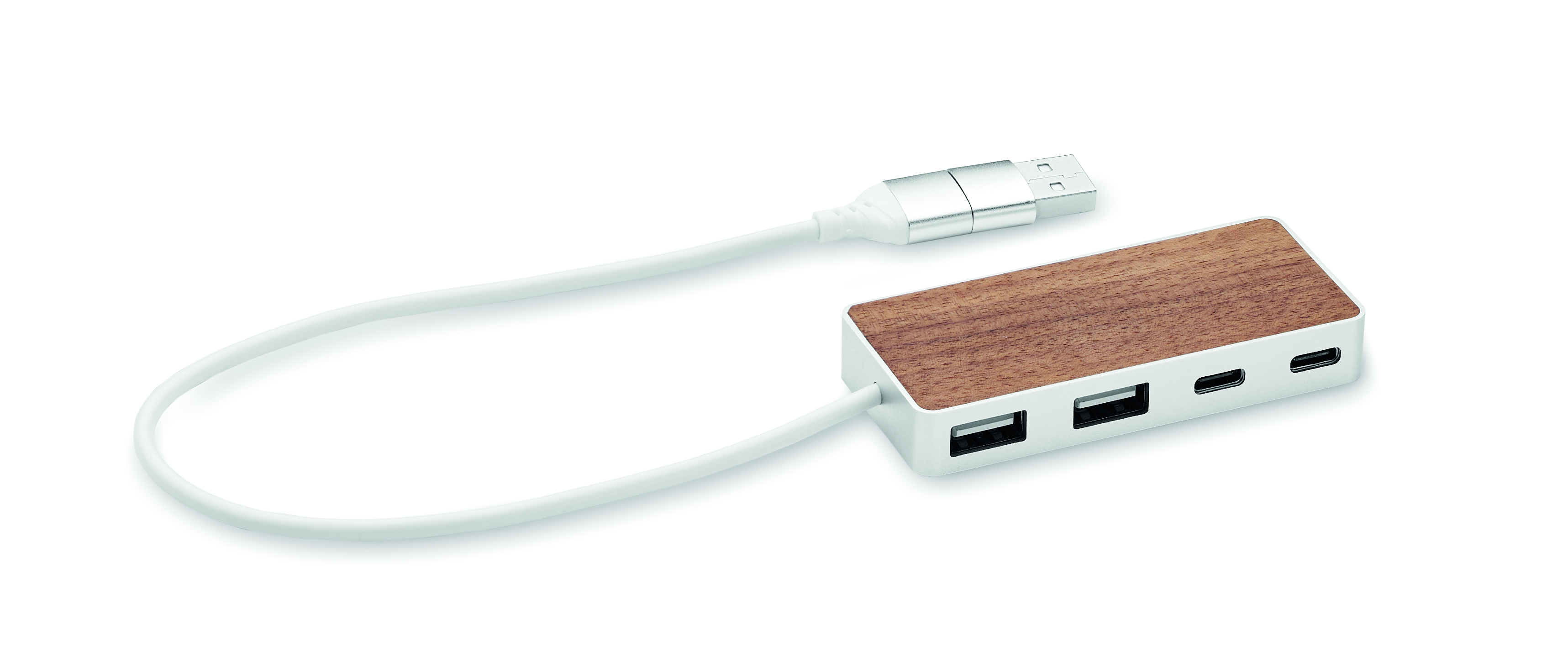 Hub USB 4 ports 27,5 cm en aluminium recyclé
