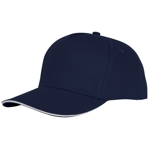 Casquette sandwich 5 panneaux Ceto en coton - Unisexe