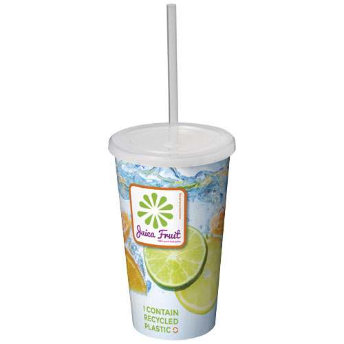 Gobelet à paille 350 ml Brite-Americano en plastique recyclé