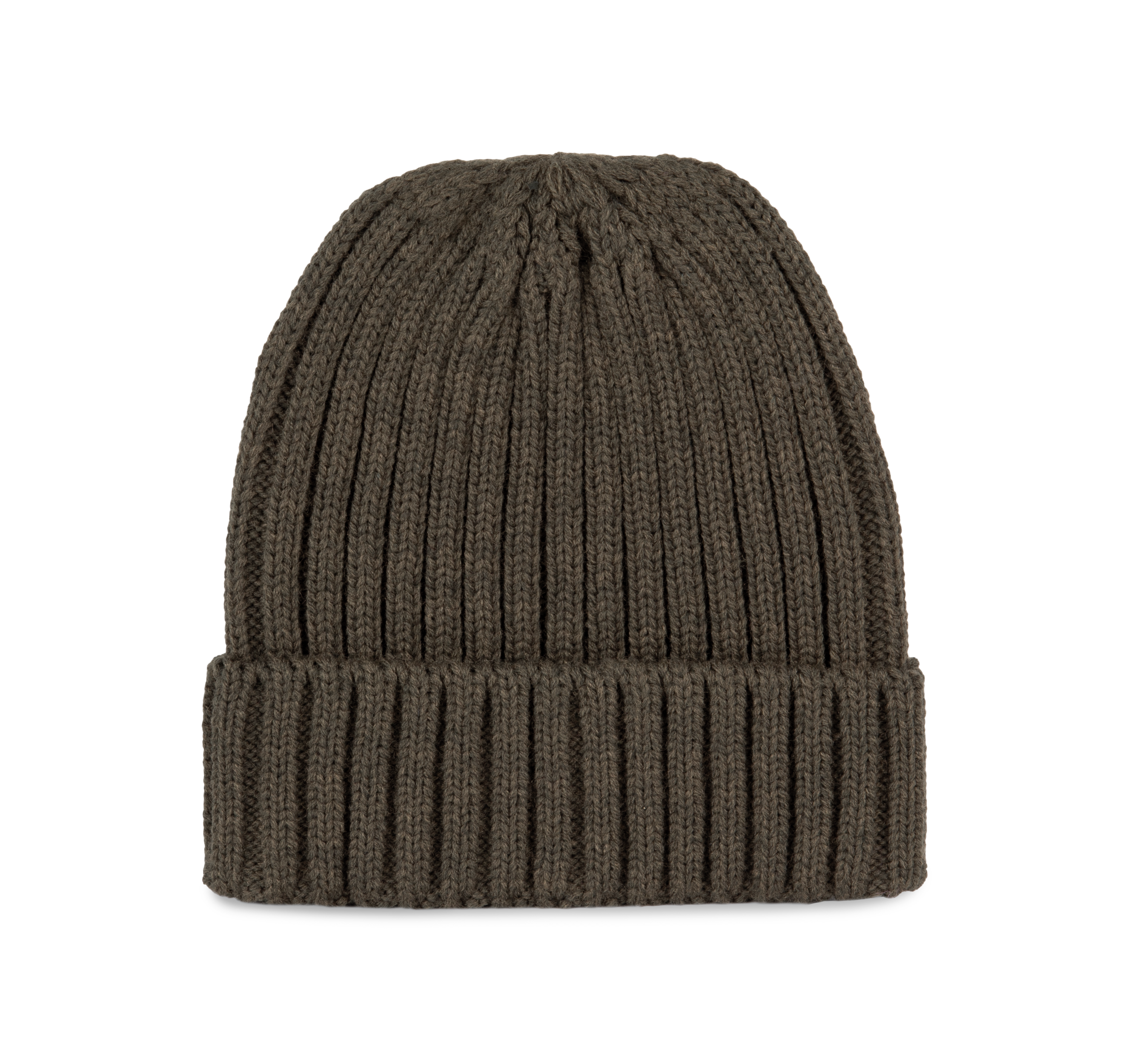 Bonnet à double côte et revers KP953 en polyester recyclé - Unisexe