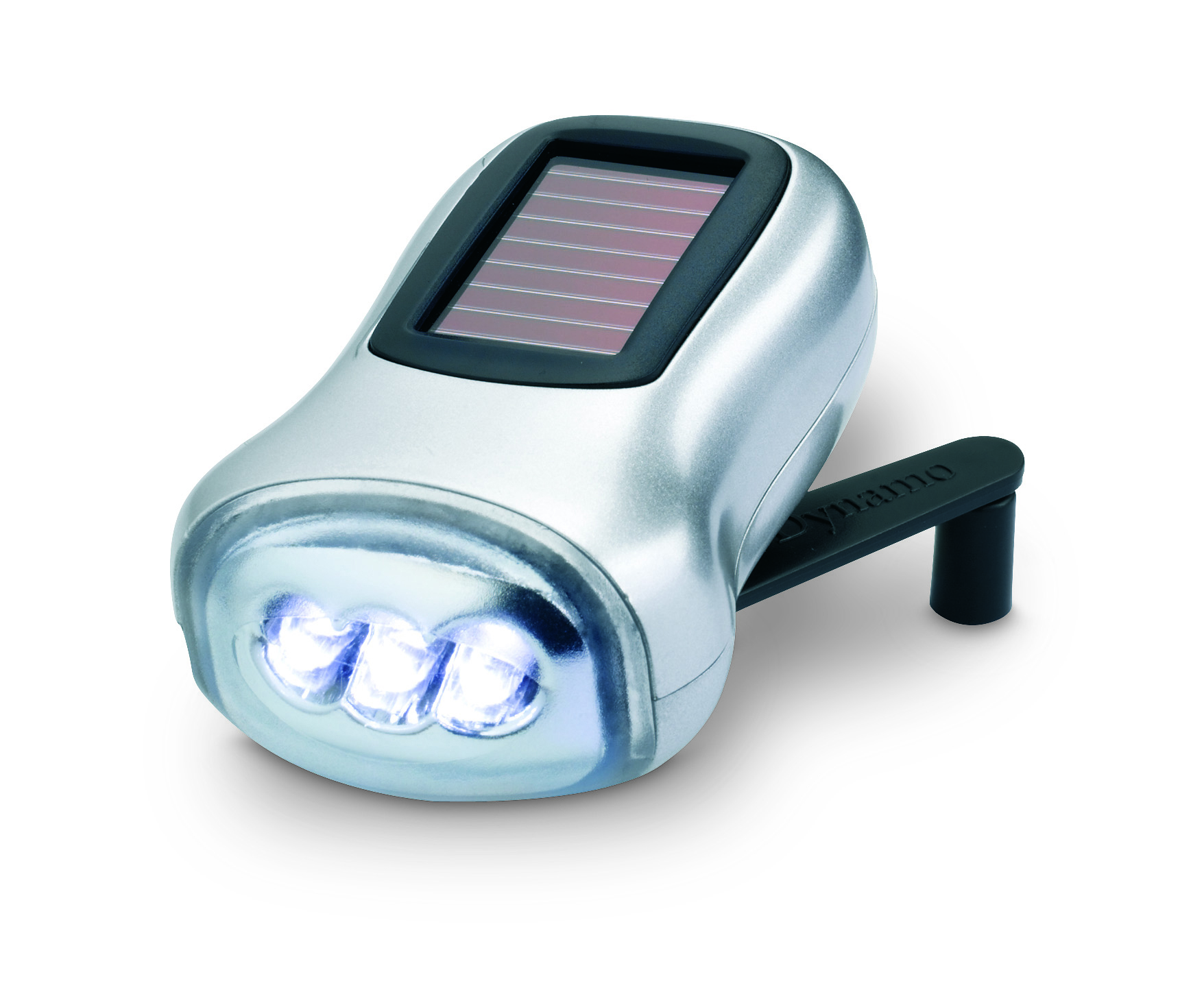 Lampe torche solaire à dynamo en ABS