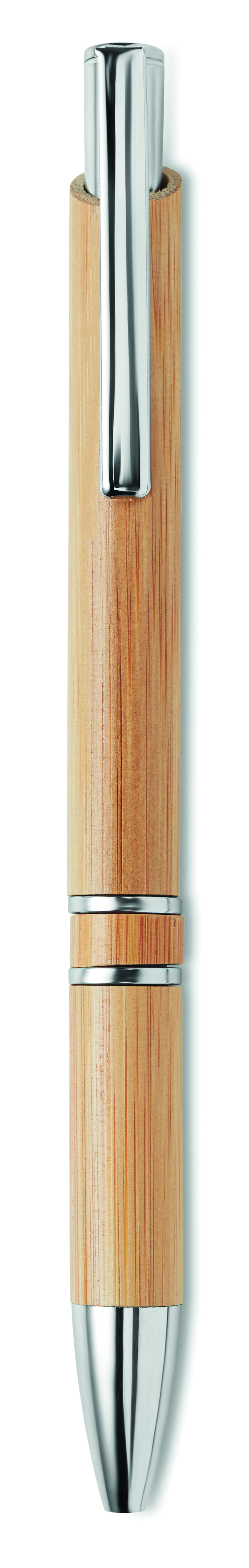 Stylo à bille en bambou et aluminium