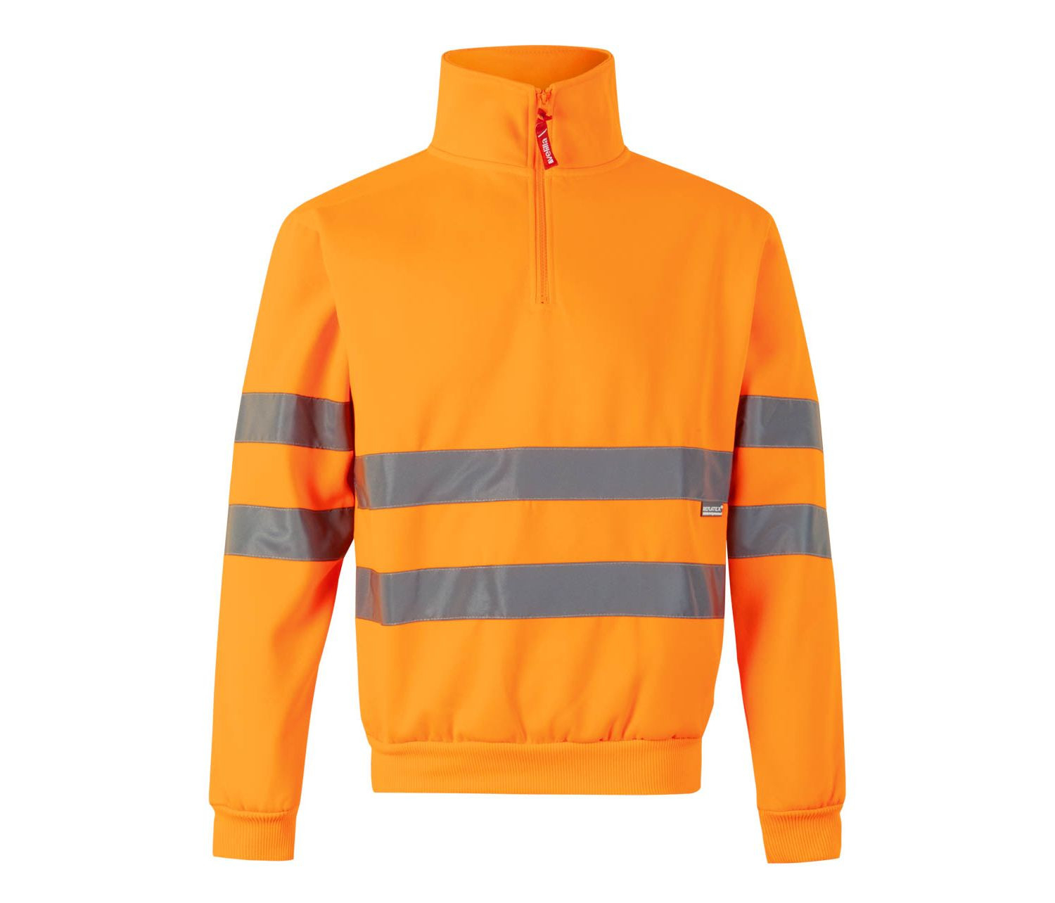 Sweat-shirt 1/2 zip haute visibilité 305702 en polyester - Unisexe