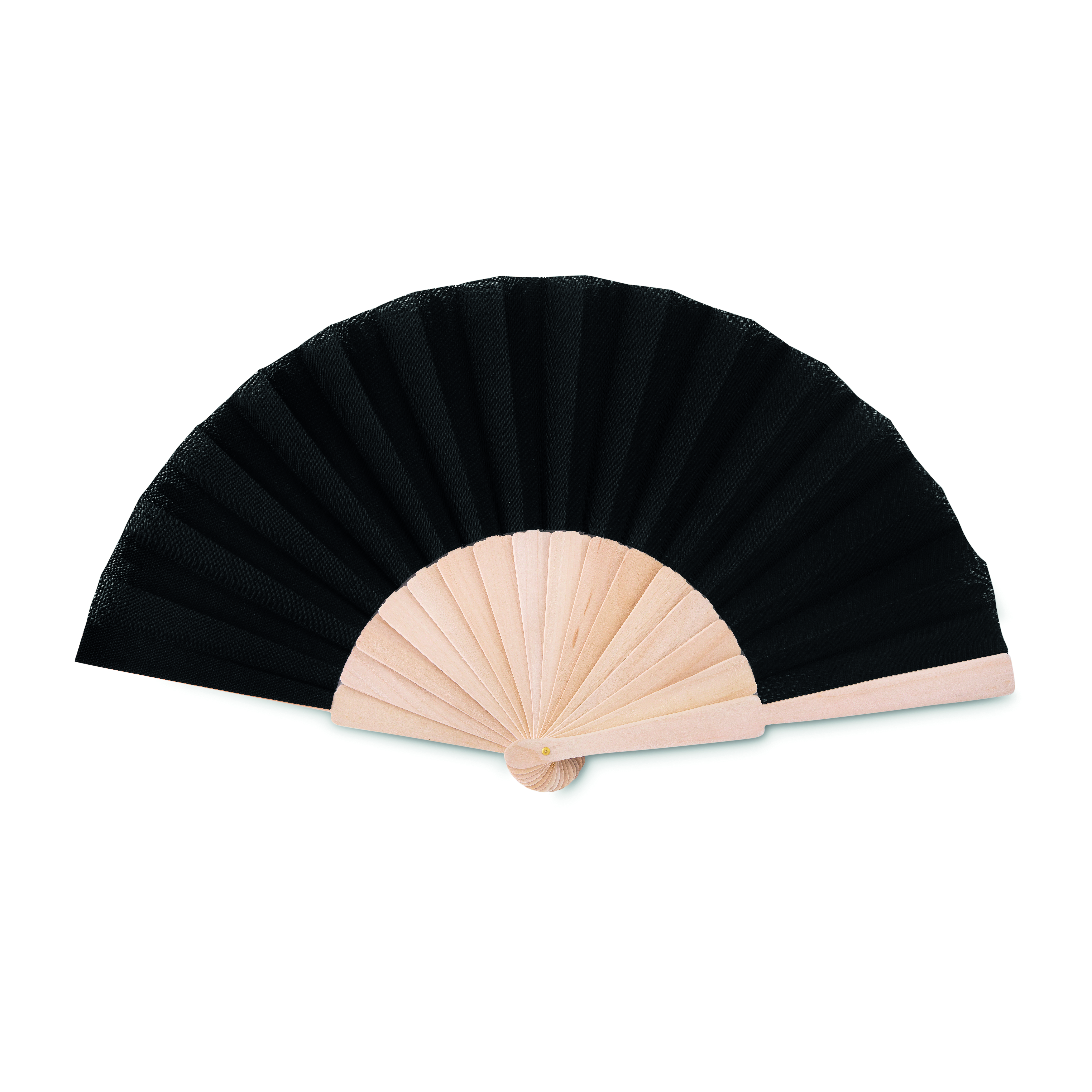 Éventail pliant en bois et polyester