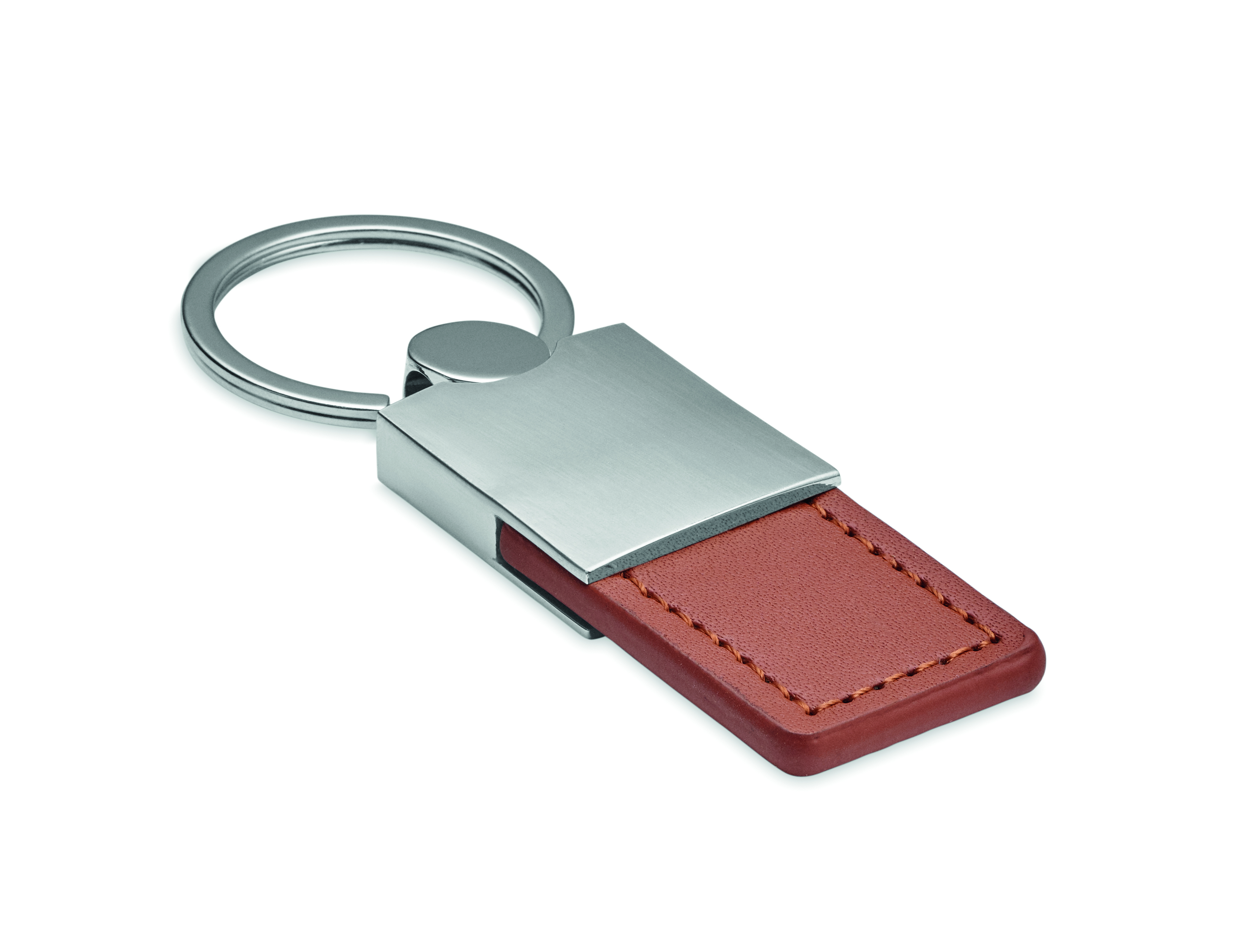 Porte-clés en similicuir et métal