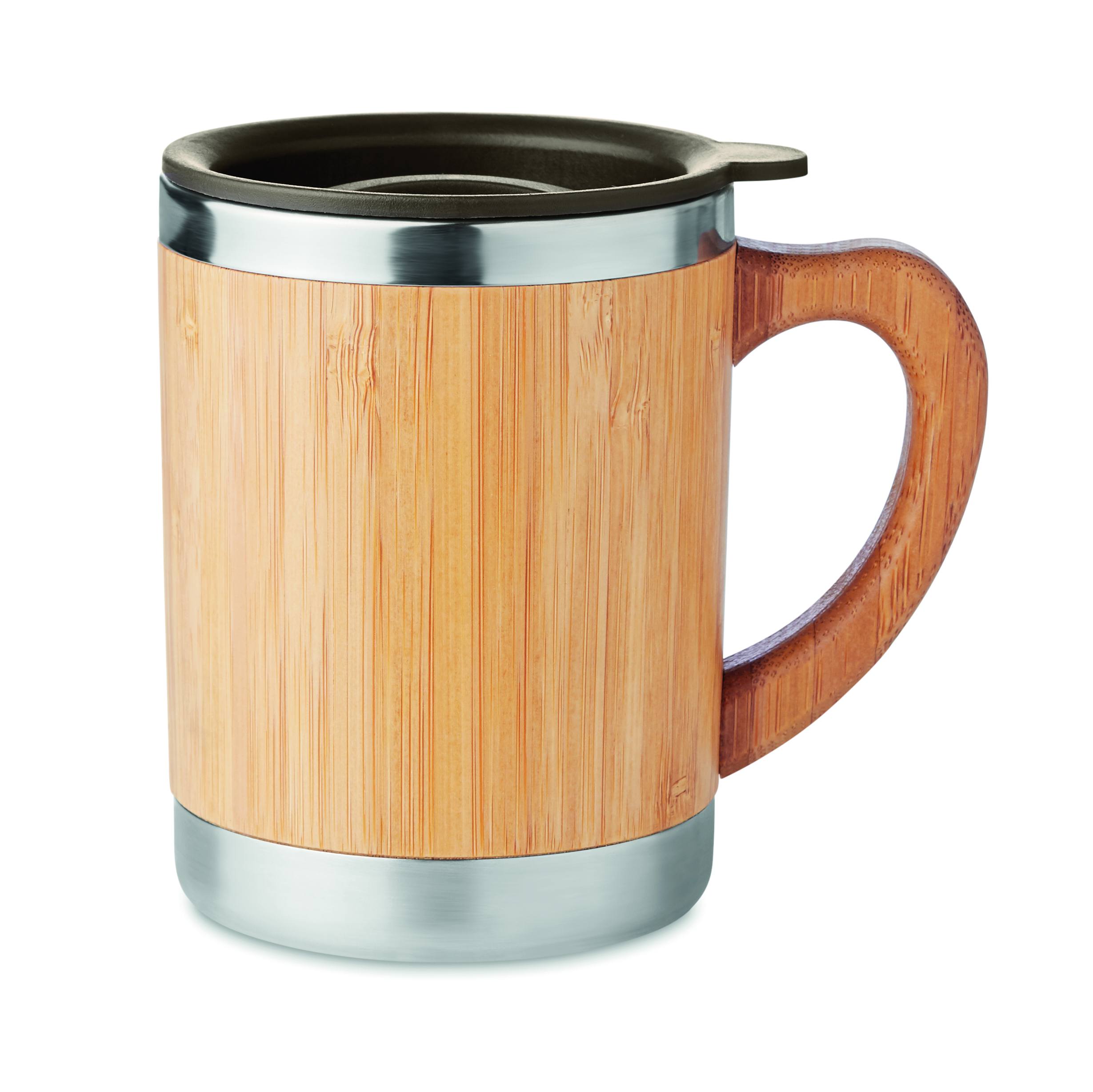 Gobelet double paroi 300 ml en inox et bambou