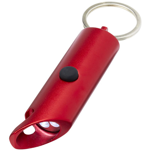Porte-clés lampe LED Flare en aluminium recyclé