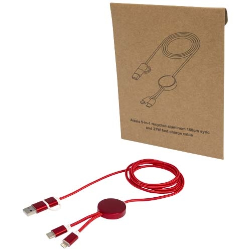 Câble 5-en-1 27 W Alasia en aluminium et plastique recyclés