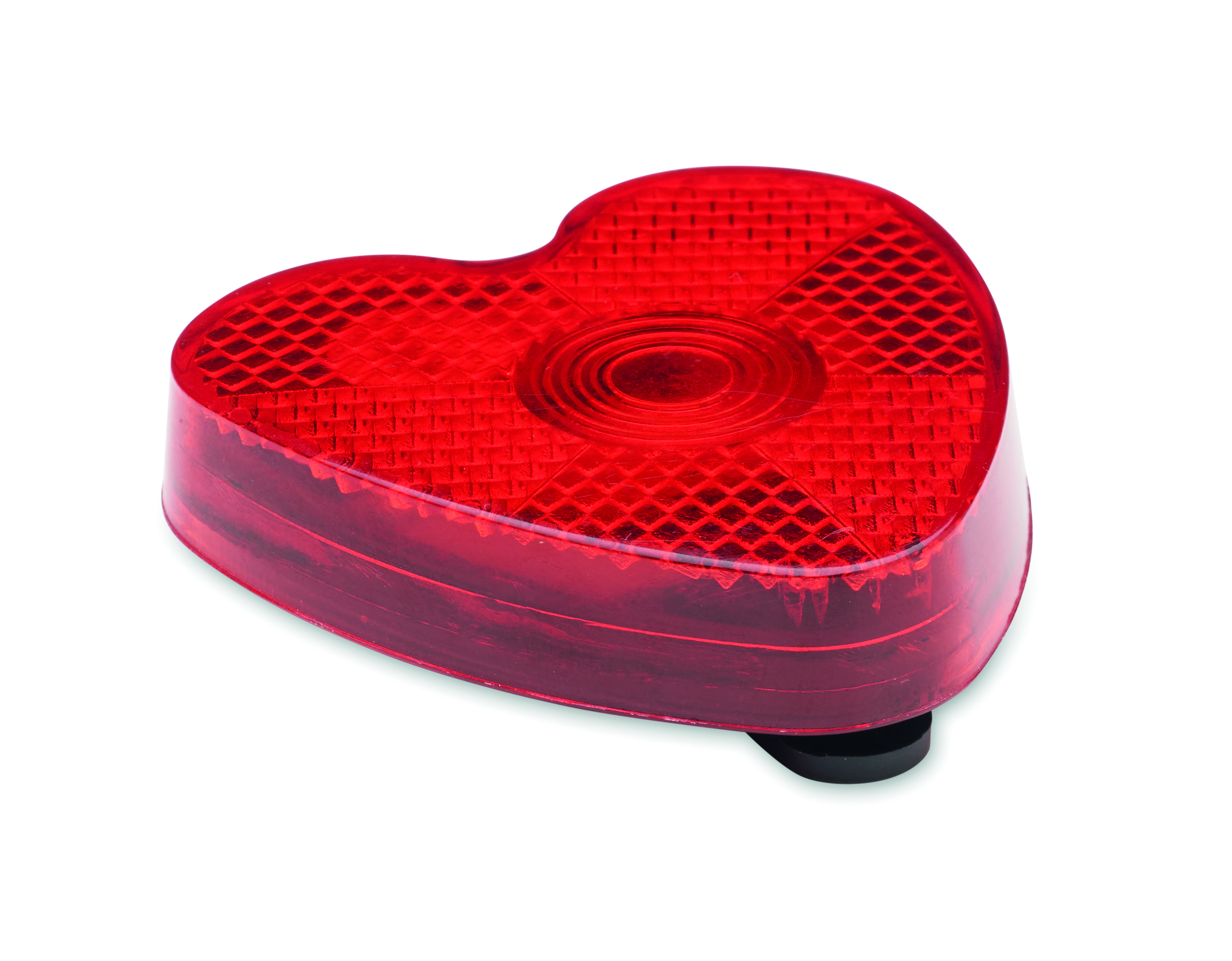 Lampe de sécurité cœur rouge à réflecteur en ABS