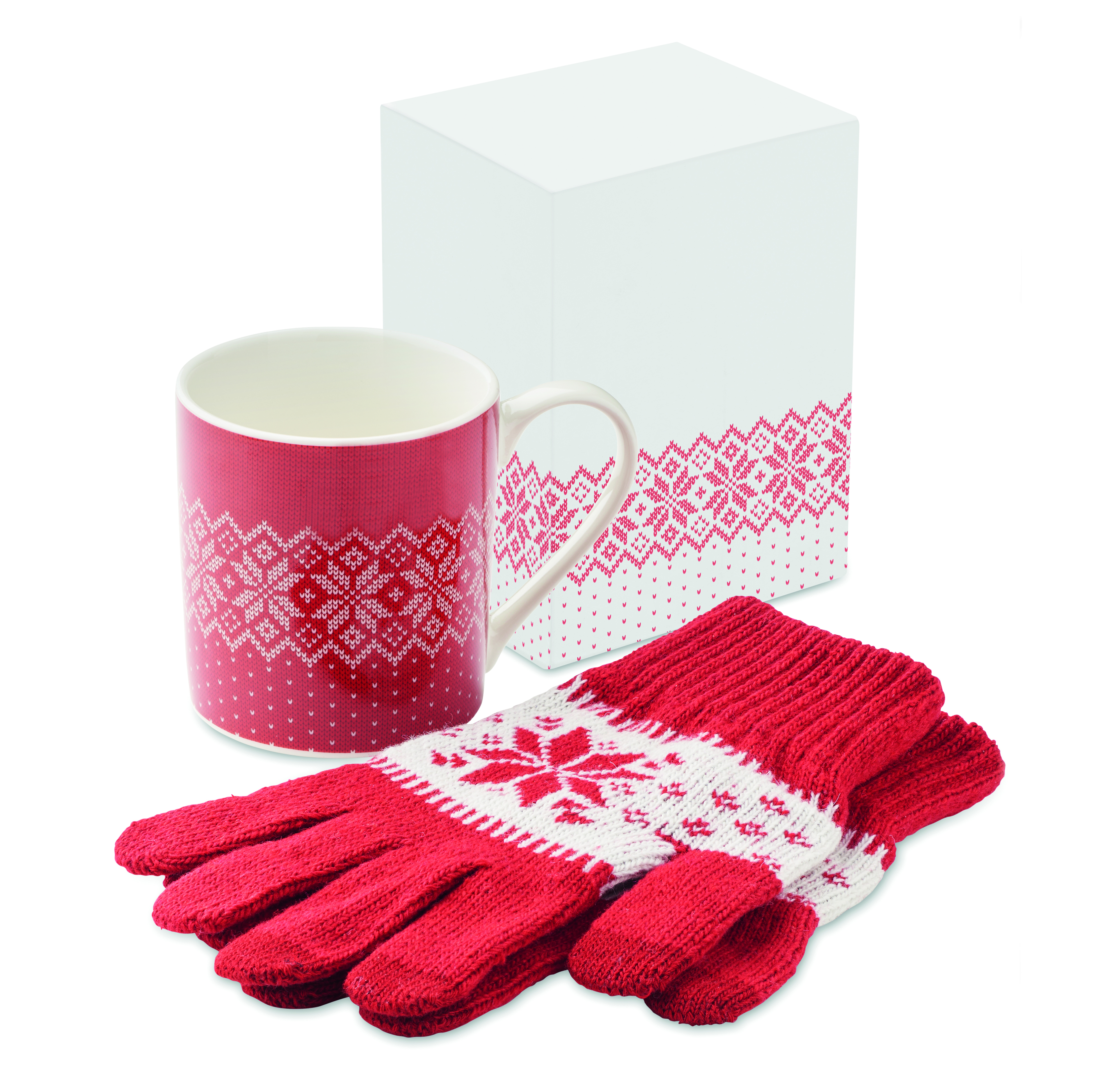 Coffret hiver mug en céramique et gants tactiles