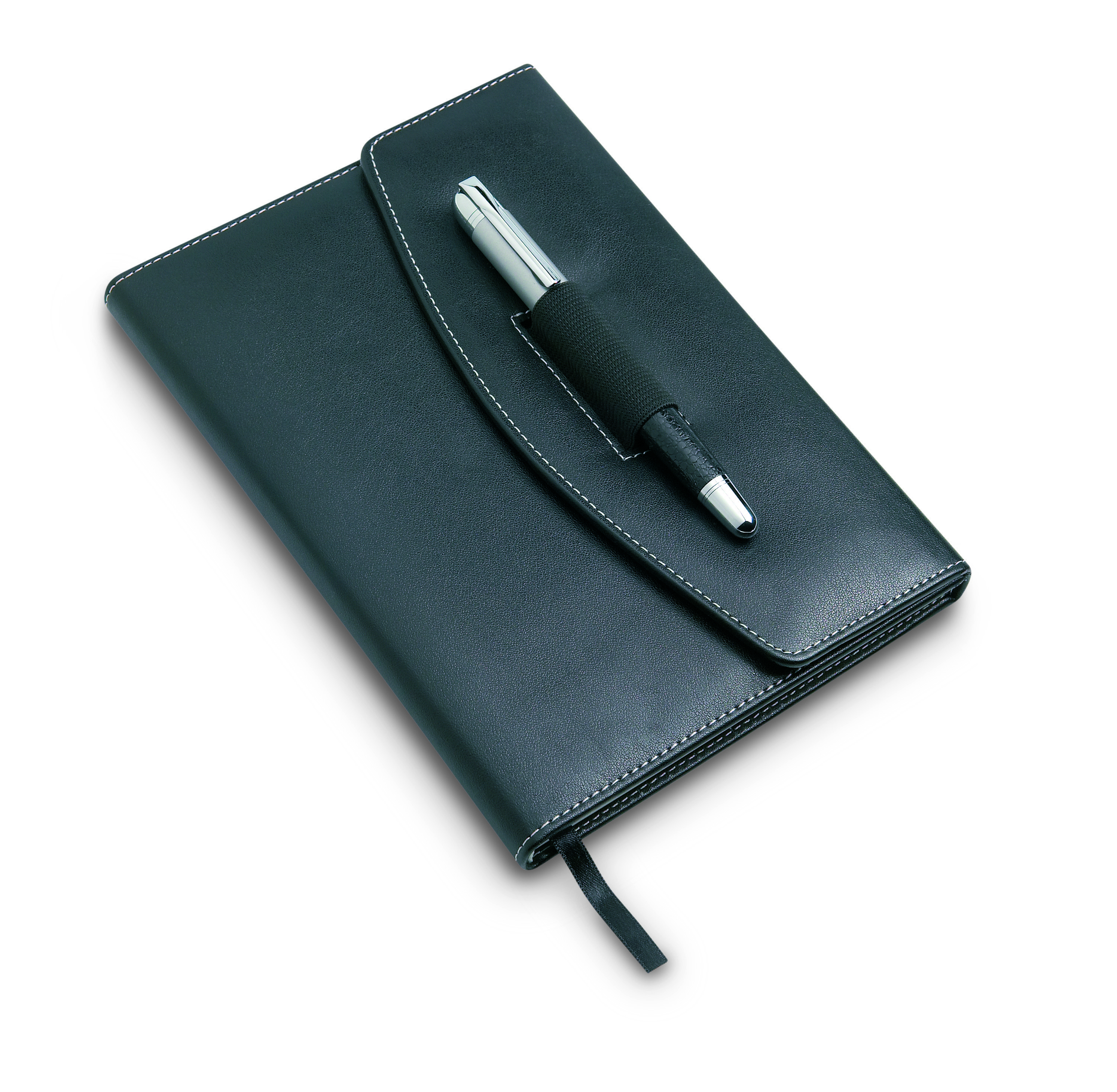 Porte-documents A5 avec stylo en similicuir